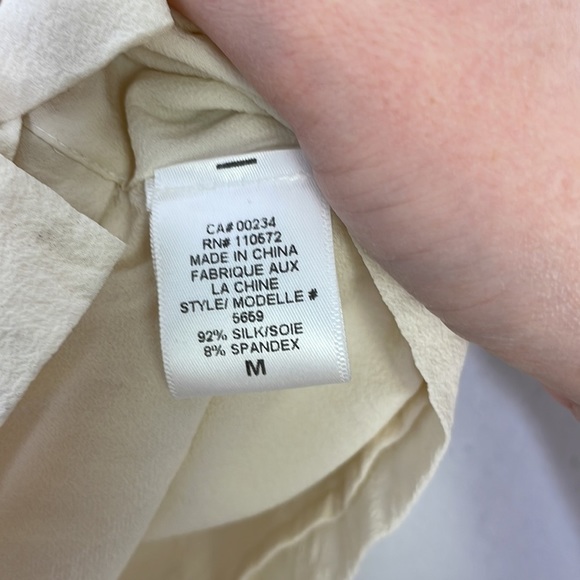 Twelfth street by Cynthia Vincent silk feather cream tank top - Picture 13 of 13